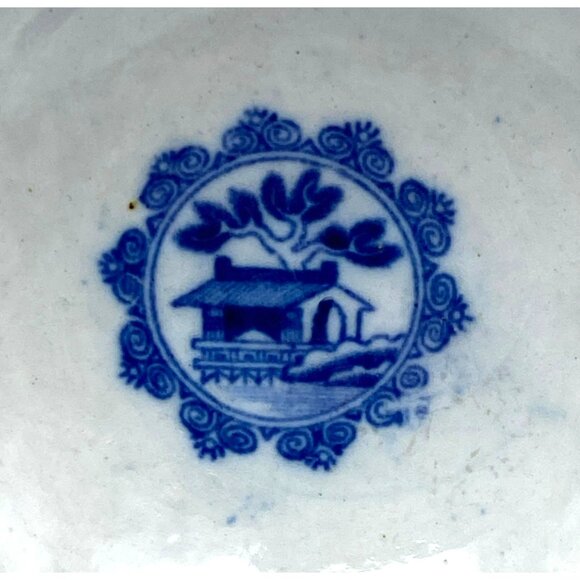 Staffordshire Pearlware Transferware Bowls Blue White late 18th early 19th cent - Picture 5 of 8